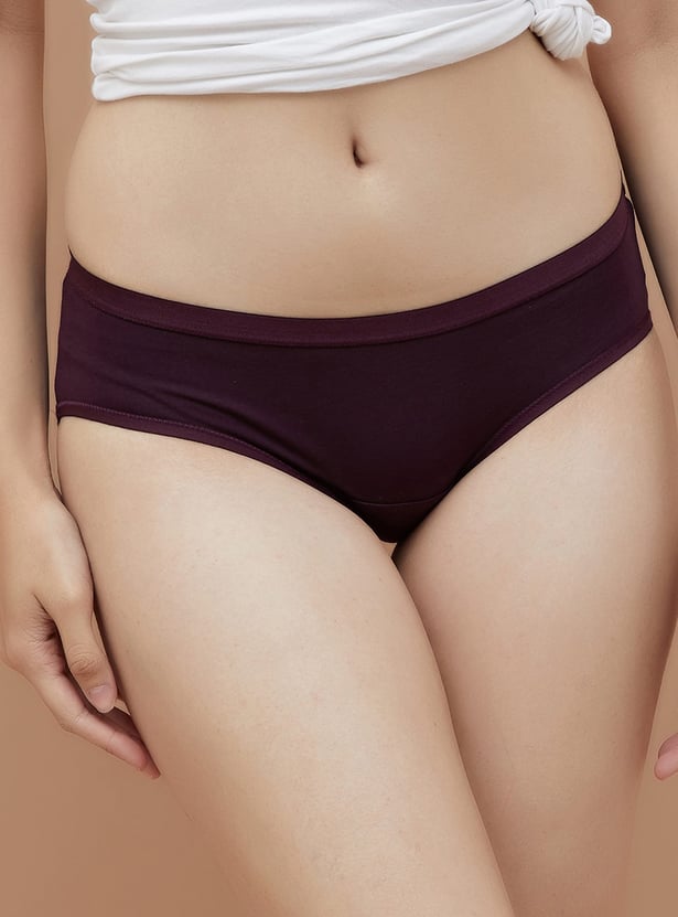 GINGER Solid Hipster Panties - Pack of 3
