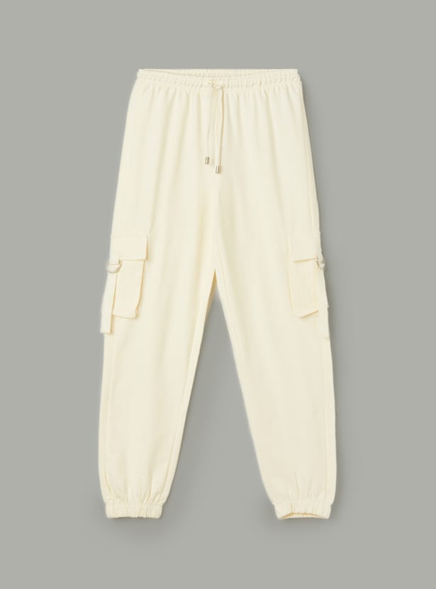 FAME FOREVER Girls Solid Cargo Joggers