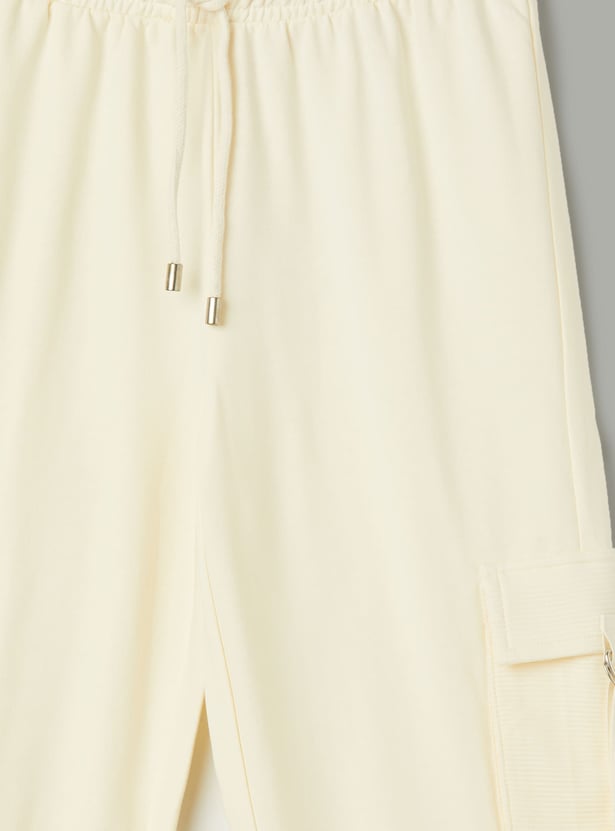 FAME FOREVER Girls Solid Cargo Joggers