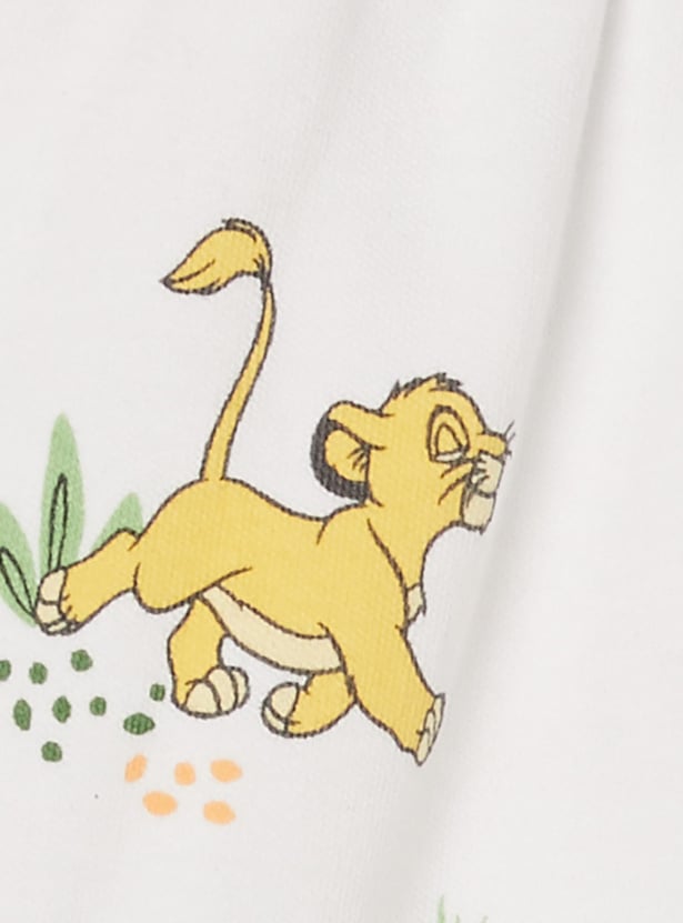 JUNIOR BABY Boys The Lion Ling Print Bodysuit with Pyjamas and Beanie