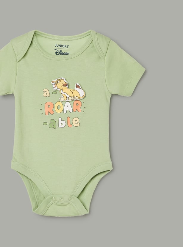 JUNIOR BABY Boys The Lion Ling Print Bodysuit with Pyjamas and Beanie