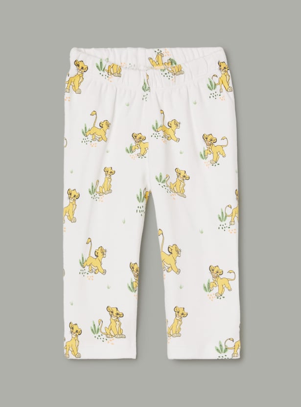 JUNIOR BABY Boys The Lion Ling Print Bodysuit with Pyjamas and Beanie