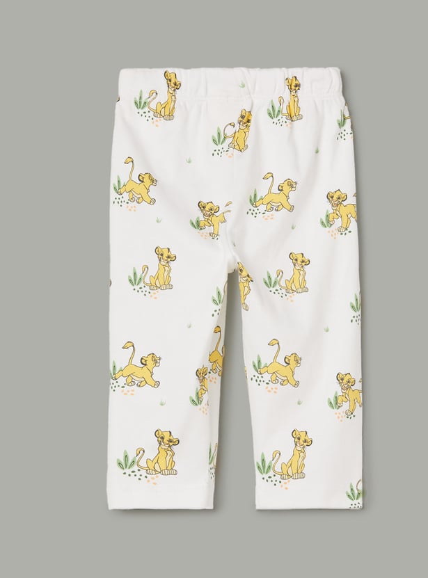 JUNIOR BABY Boys The Lion Ling Print Bodysuit with Pyjamas and Beanie