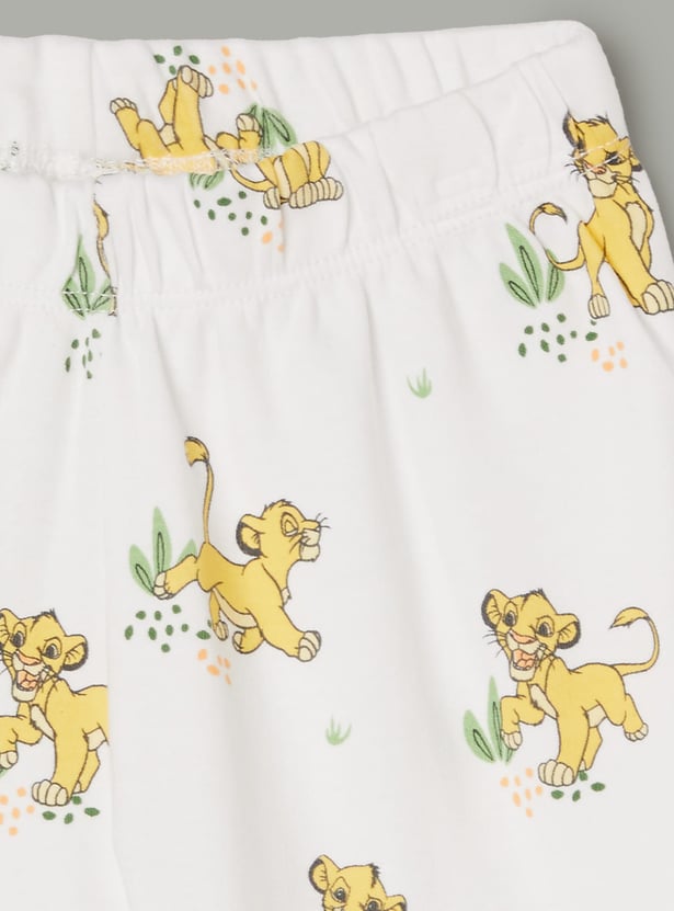 JUNIOR BABY Boys The Lion Ling Print Bodysuit with Pyjamas and Beanie