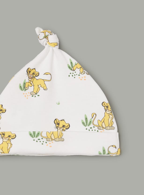 JUNIOR BABY Boys The Lion Ling Print Bodysuit with Pyjamas and Beanie