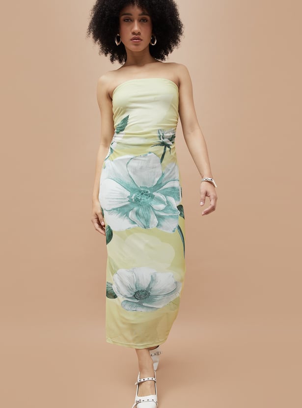 GINGER Floral Print Bodycon Dress
