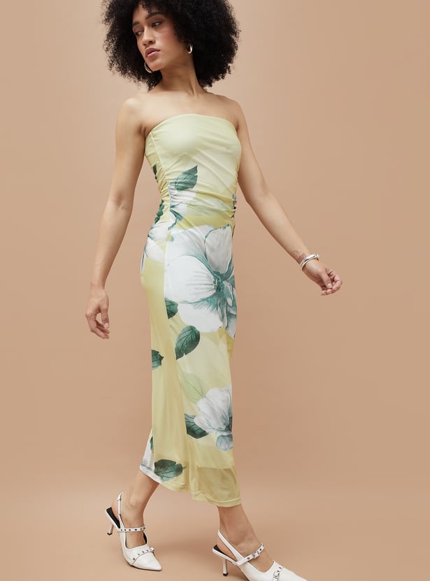 GINGER Floral Print Bodycon Dress