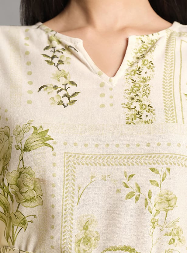 AND Floral Print A-line Dress