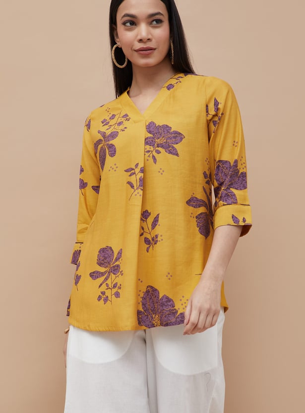MELANGE Floral Print Tunic