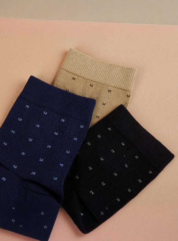 CODE Knitted Crew Length Socks - Pack of 3