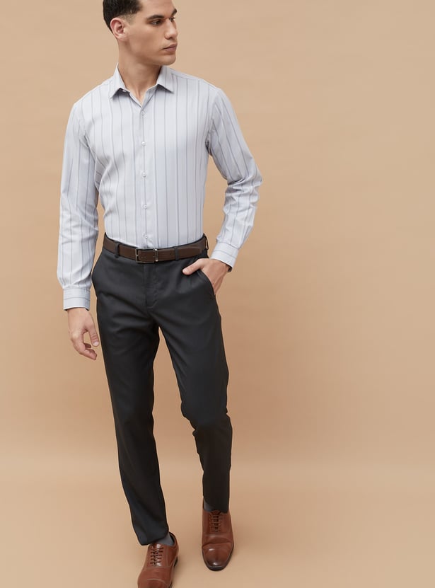 Buy CODE Striped Regular Fit Formal Shirt from CODE at just INR 999.0