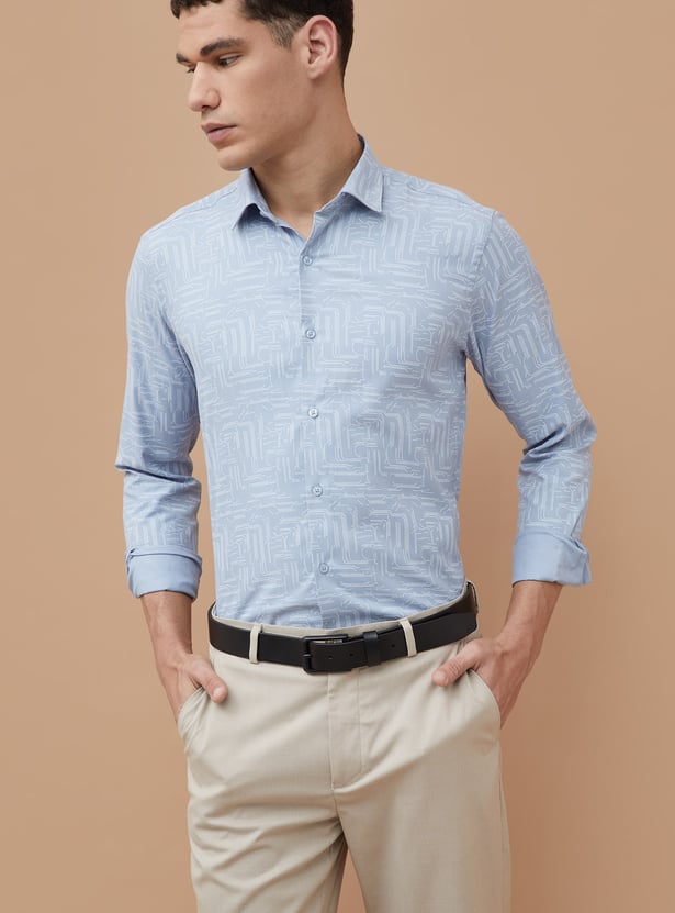 Buy CODE Printed Slim Fit Formal Shirt from CODE at just INR 799.0
