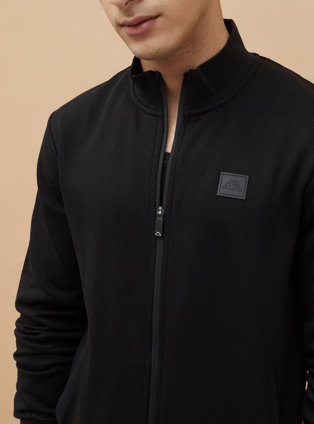 KAPPA Solid Mock Collar Sweatshirt