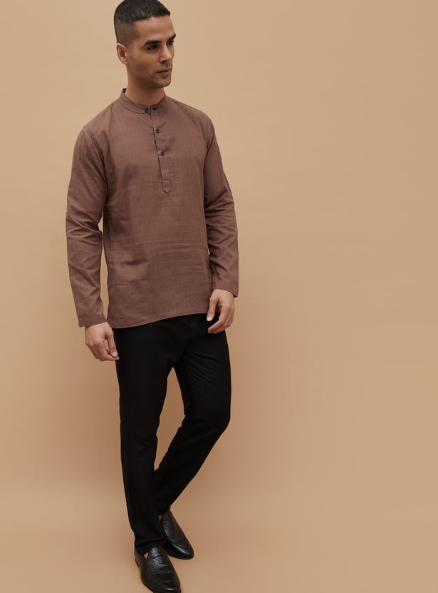 MELANGE Solid Short Kurta