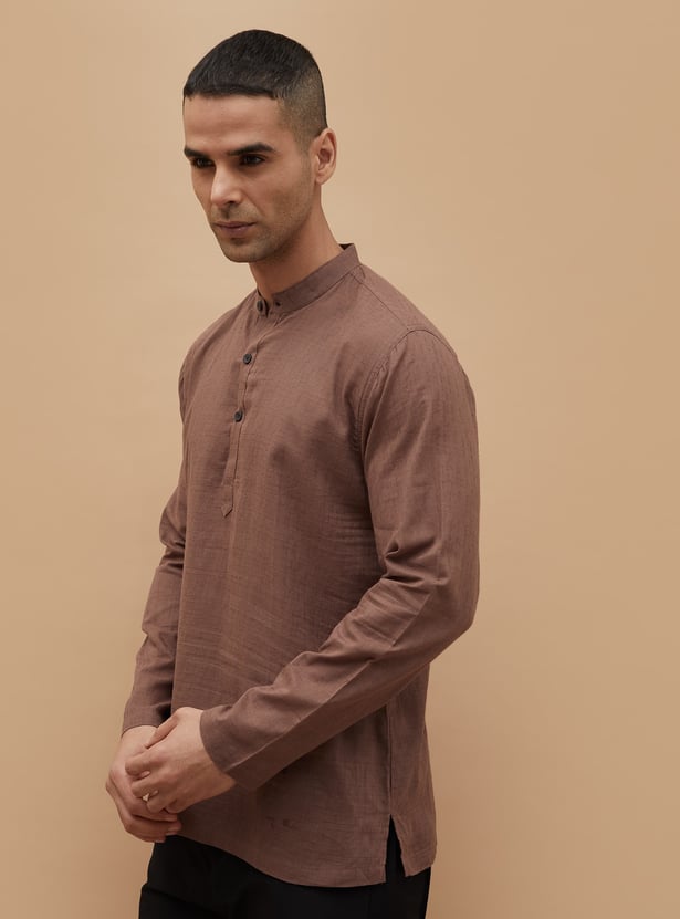 MELANGE Solid Short Kurta