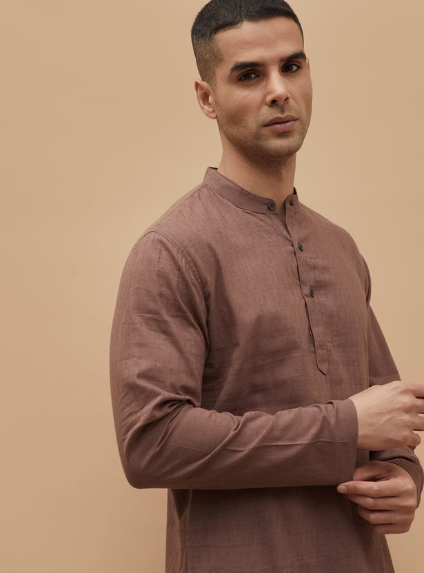 MELANGE Solid Short Kurta