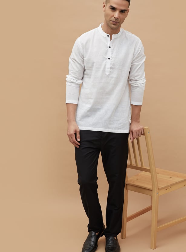 MELANGE Solid Short Kurta