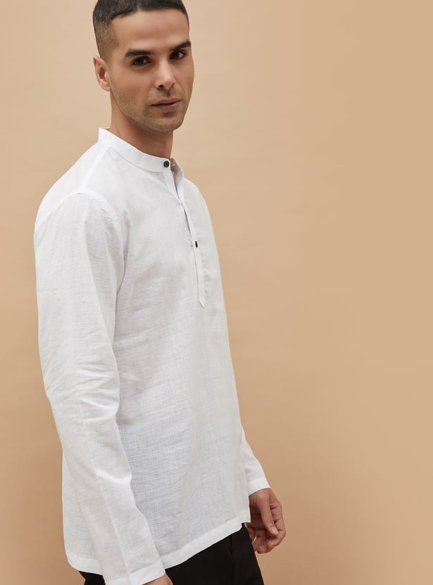 MELANGE Solid Short Kurta