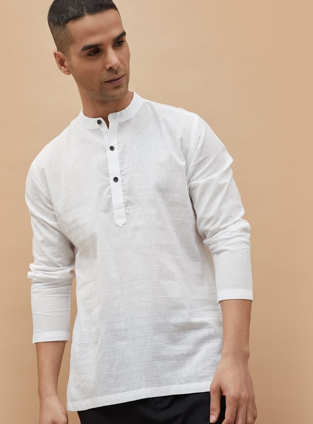 MELANGE Solid Short Kurta
