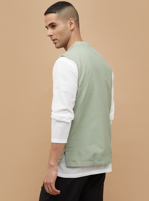 MELANGE Embroidered Nehru Jacket