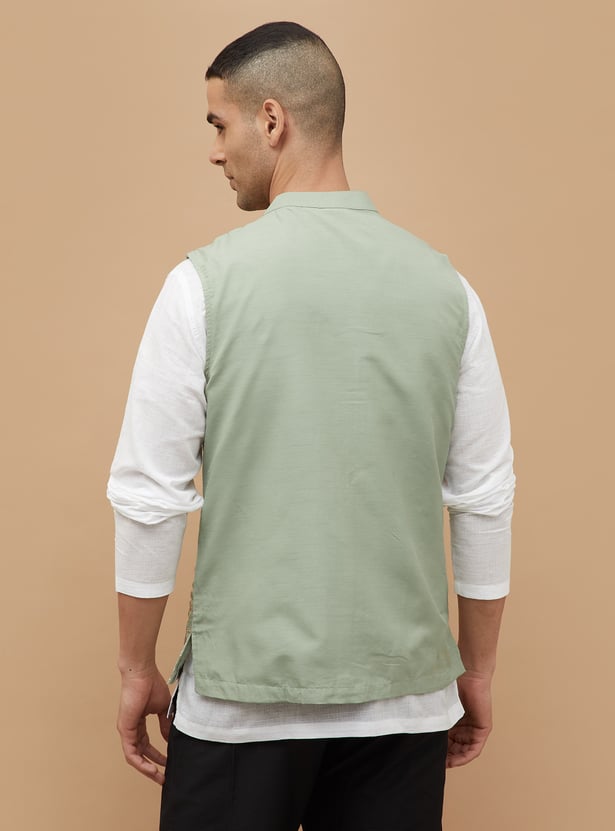 MELANGE Embroidered Nehru Jacket
