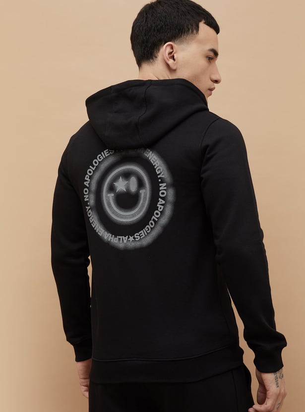 SW SMILEY Back Graphic Print Hoodie