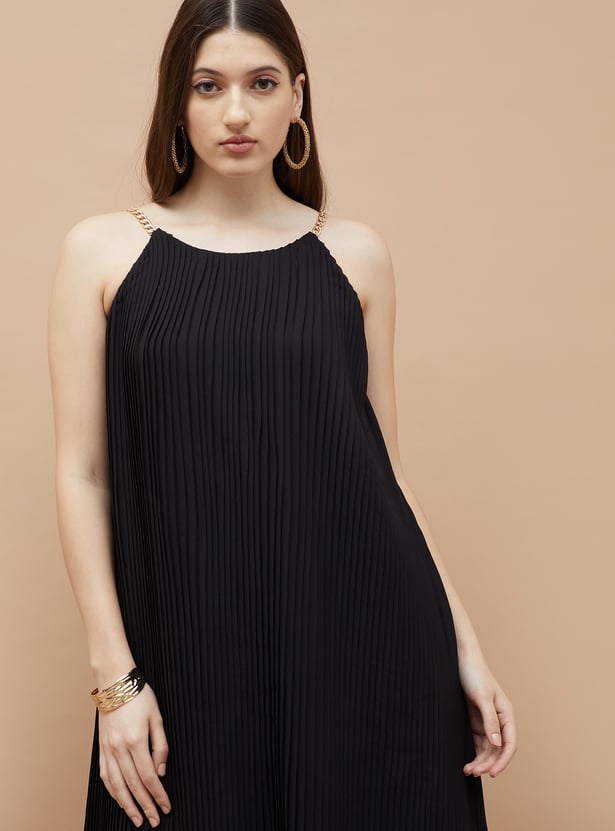 MELANGE Pleated Maxi Dress