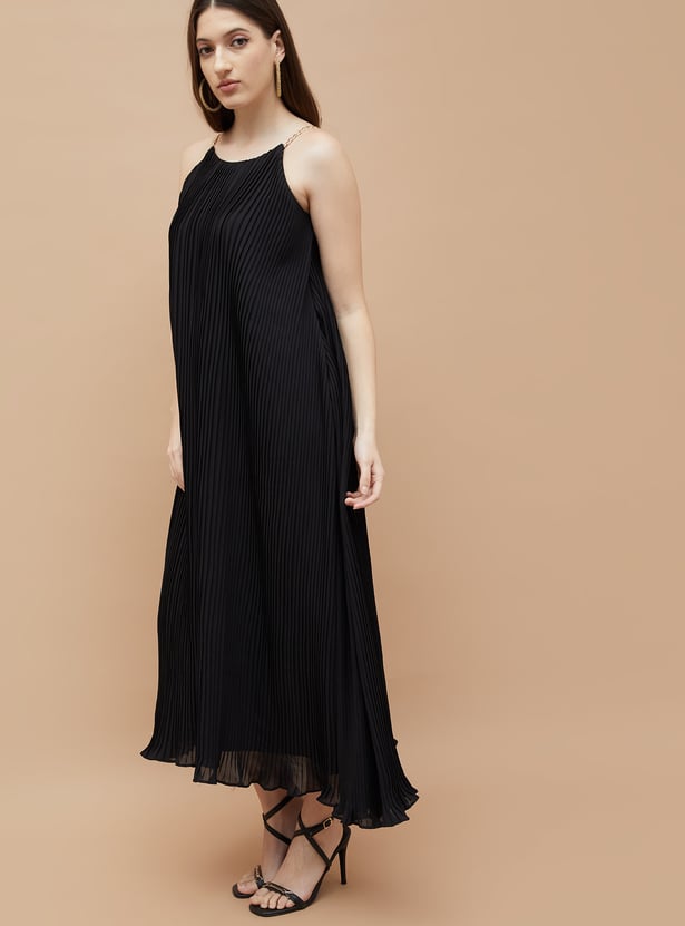 MELANGE Pleated Maxi Dress