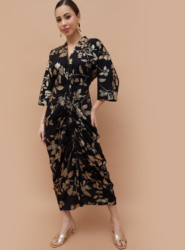 MELANGE Floral Print Sheath Dress