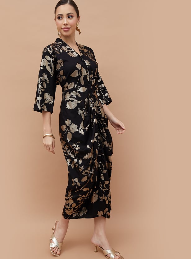 MELANGE Floral Print Sheath Dress
