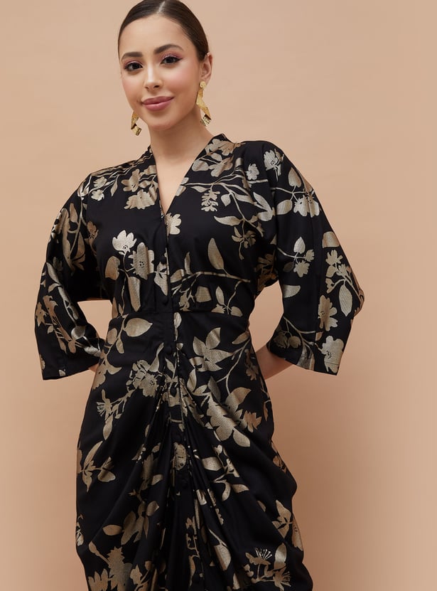 MELANGE Floral Print Sheath Dress