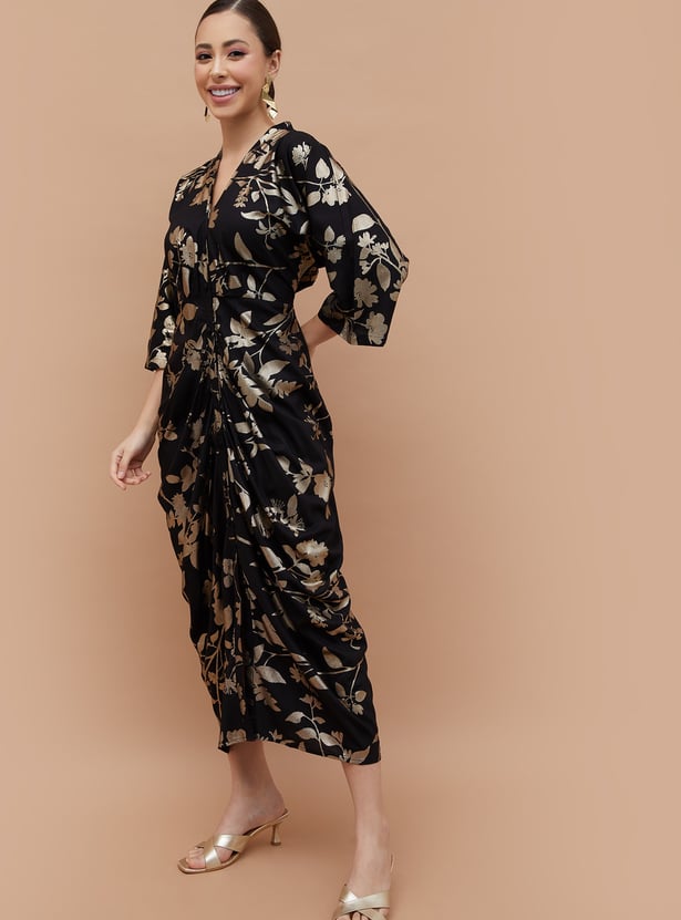 MELANGE Floral Print Sheath Dress