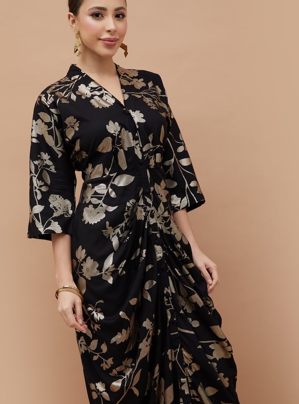 MELANGE Floral Print Sheath Dress