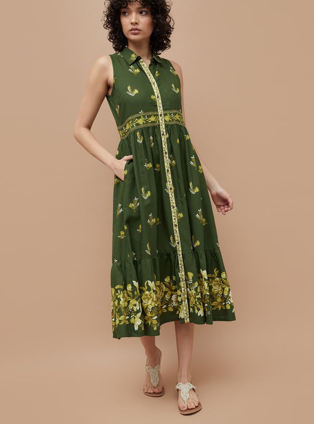 COLOUR ME Printed A-line Dress