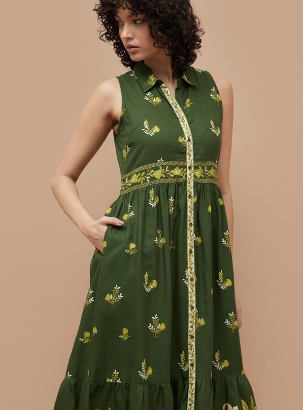 COLOUR ME Printed A-line Dress