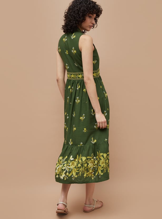 COLOUR ME Printed A-line Dress