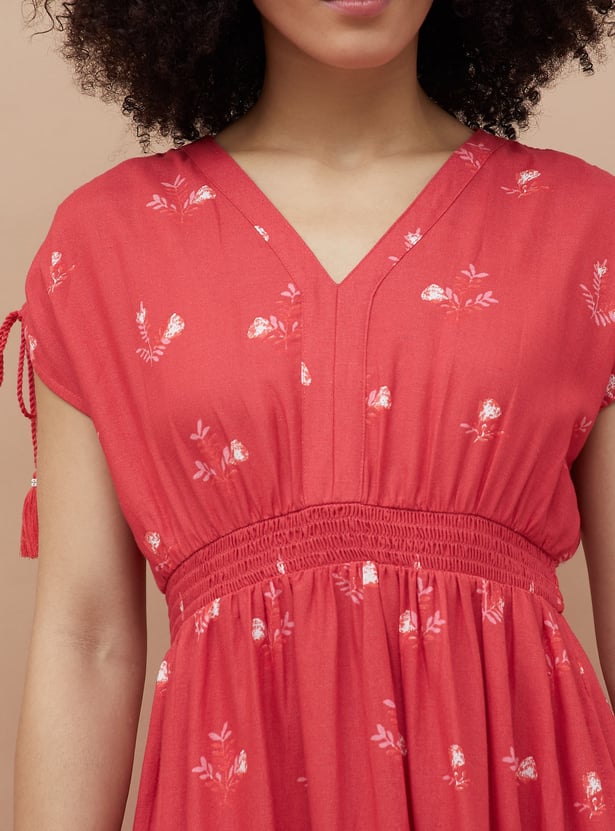 COLOUR ME Floral Print A-line Dress