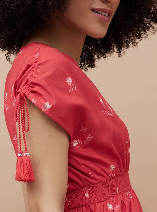 COLOUR ME Floral Print A-line Dress