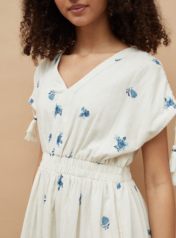 COLOUR ME Floral Print Maxi Dress