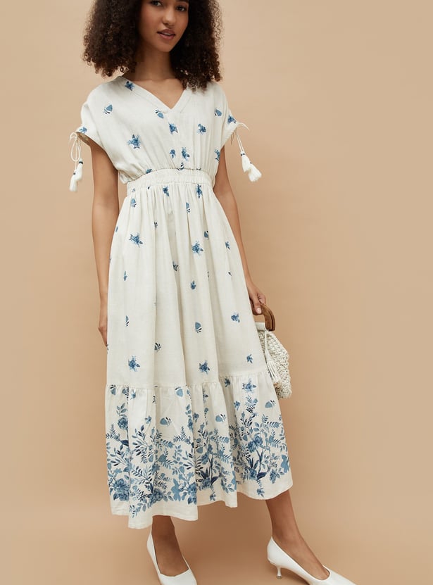 COLOUR ME Floral Print Maxi Dress