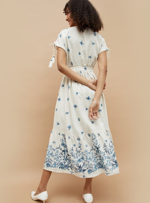 COLOUR ME Floral Print Maxi Dress