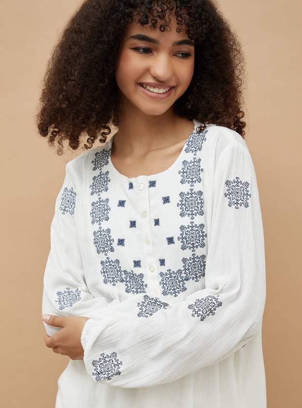 COLOUR ME Embroidered Tunic