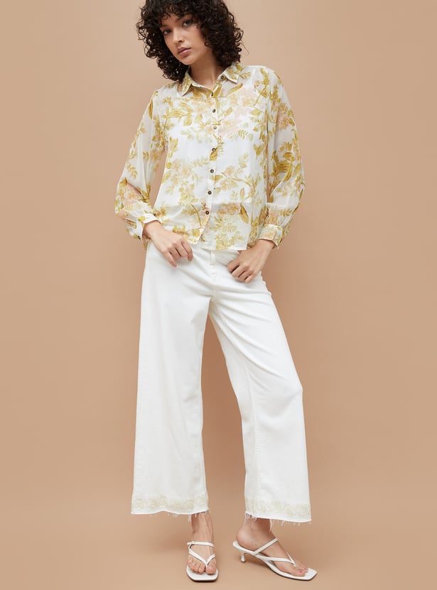 COLOUR ME Floral Shirt with Camisole