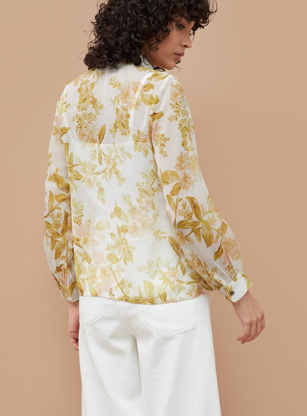 COLOUR ME Floral Shirt with Camisole
