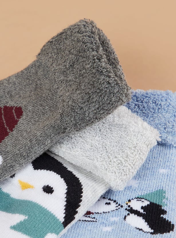 FAME FOREVER Assorted Ankle-Length Socks - Pack of 3