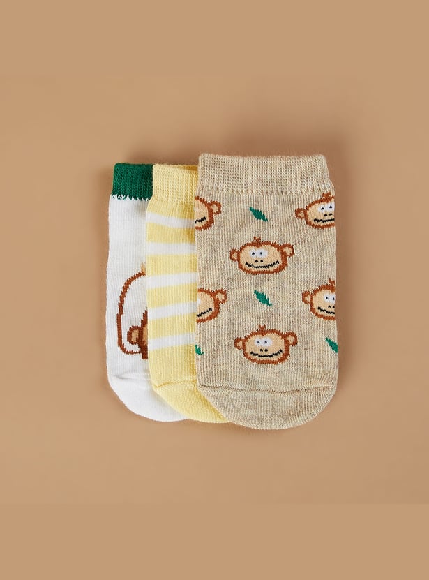 FAME FOREVER Assorted No Show Socks - Pack of 3