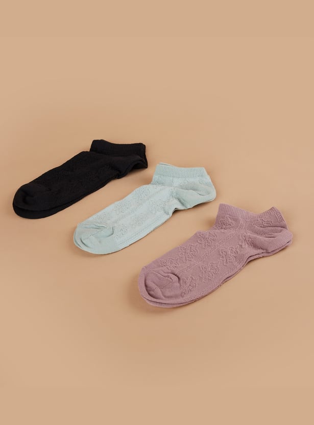 GINGER Patterned Ankle Length Socks - Pack of 3