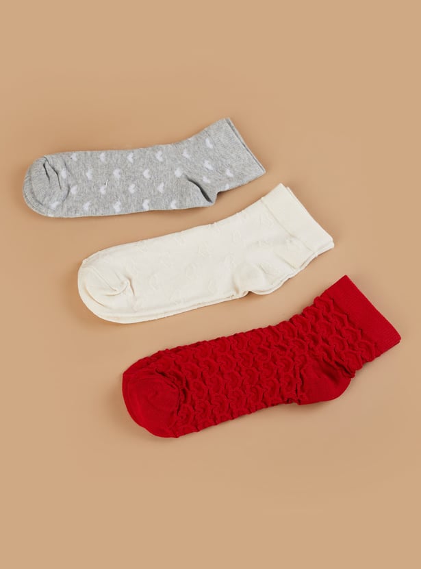GINGER Assorted Ankle Length Socks - Pack of 3