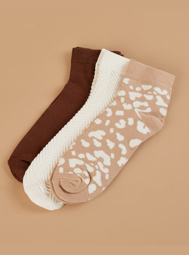 GINGER Assorted Ankle-Length Socks - Pack of 3