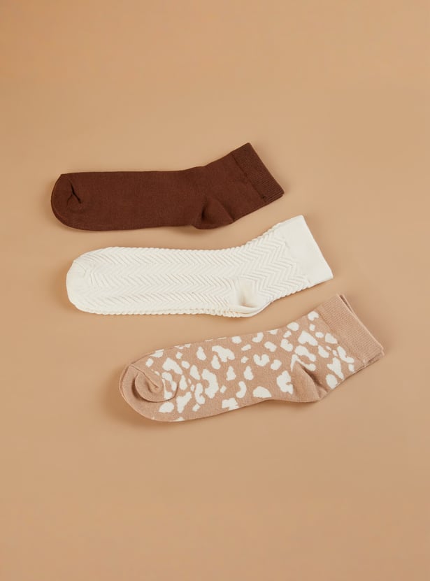 GINGER Assorted Ankle-Length Socks - Pack of 3